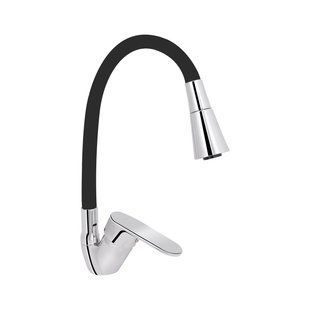 Змішувач для кухні Lidz Tani 008F3 з гнучким виливом (k40) LDTAN008F3BCR39484 Chrome/Black LDTAN008F3BCR39484 фото