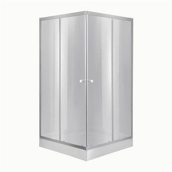 Lidz Набор: Душевая кабина Wawel SC90x90.SAT.LOW.DGR, квадратная, стекло тонированное 4&nbsp;мм + Душевой поддон Kapielka ST90x90x14 LWASC9090SLGSET1 фото