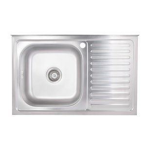 Кухонна мийка Brinex 5080-L 0,6 мм Satin (BRIN5080LSAT06) BRIN5080LSAT06 фото