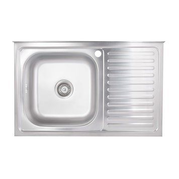 Кухонна мийка Brinex 5080-L 0,6 мм Satin (BRIN5080LSAT06) BRIN5080LSAT06 фото