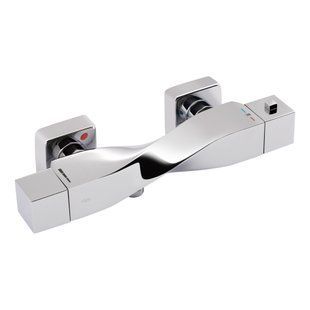 Змішувач для душу Qtap Zkrouceny термостатичний QTZKR40T105C Chrome QTZKR40T105C фото