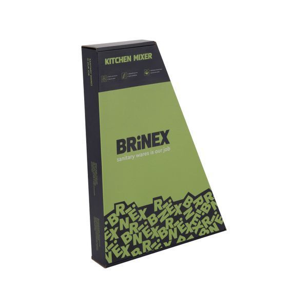 Змішувач для кухні Brinex Pure 015F U-образний Black Matt BRIPUR015FBLM BRIPUR015FBLM фото
