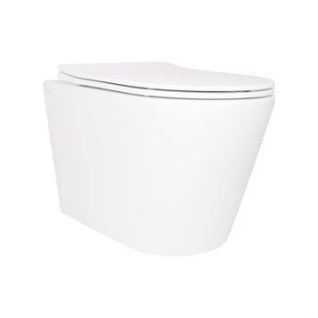 Унітаз підвісний Qtap Scorpio безободковий Ultra Quiet з сидінням Soft-close QT14332380ASW QT14332380ASW фото